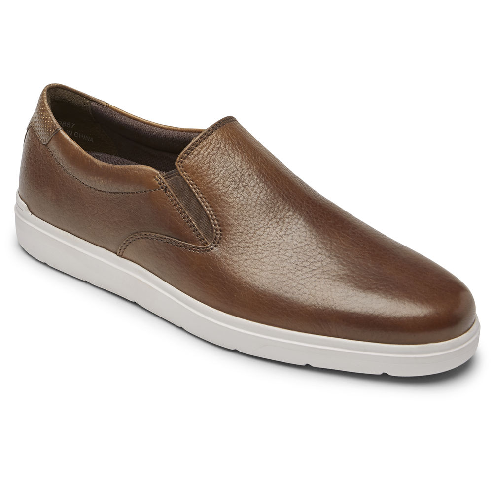 Zapatillas Rockport Hombre Mexico - Total Motion Lite Slip-On Marrom - PYSUN1278